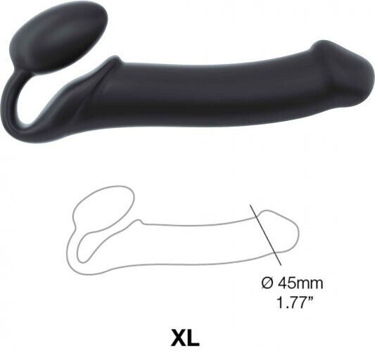 Strap On Me Strapless Strap On Dildo Size XL Strapless Strap On με Dildo σε Μαύρο Χρώμα