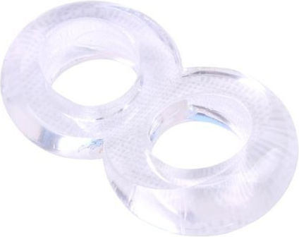 Chisa Novelties GK Power Duo Cock 8 Ball Ring Cock Ring Cocoș și testicule Transparent