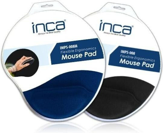 Inca IMPS-008M Mouse Pad με Στήριξη Καρπού Μαύρο