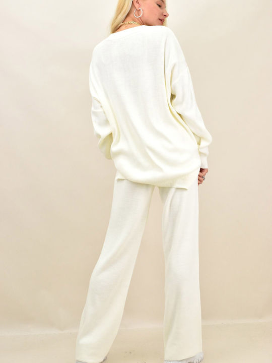 Damen Weiß Set mit Hose