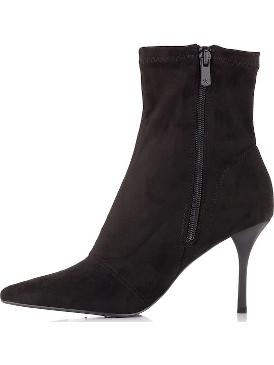 Wildleder Stiefeletten Damen Schwarz