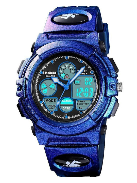 Skmei Kinder-Digitaluhr mit Kautschuk/Plastikarmband Glam Blue