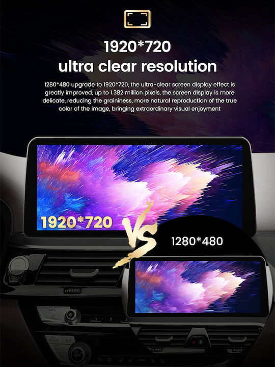 Carmedia Sistem Audio Auto pentru BMW X1 (F48) 2018+ (Bluetooth/USB/WiFi/GPS/Apple-Carplay/Android-Auto) cu Ecran Tactil 10.25"