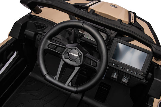 Can Am Maverick Buggy Μονοθέσιο με Τηλεκοντρόλ Licensed 24 Volt Μπεζ