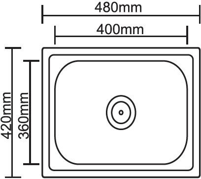 Inter Ceramic 4842/4640 Ένθετος Δεξιός Inox Μ48xΠ42cm Γκρι Inter Ceramic 4842/4640 Ένθετος Δεξιός Inox Μ48xΠ42cm Γκρι