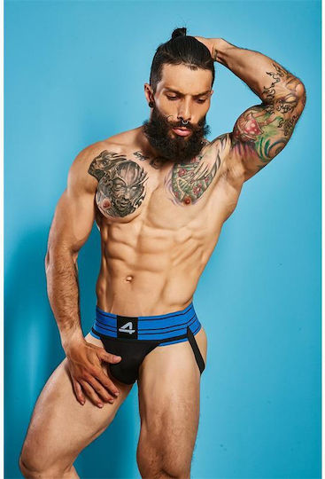 Cut4Men Jockstrap Rugby Blue / Black
