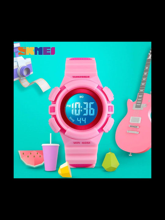 Skmei Kids Digital Watch Bluppy with Rubber/Plastic Strap Pink