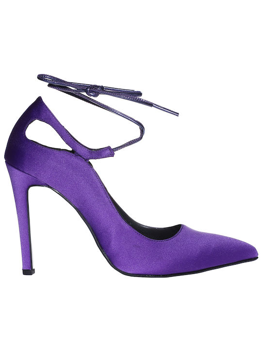 Malena Leder Pumps mit Stiletto-Absatz Lila