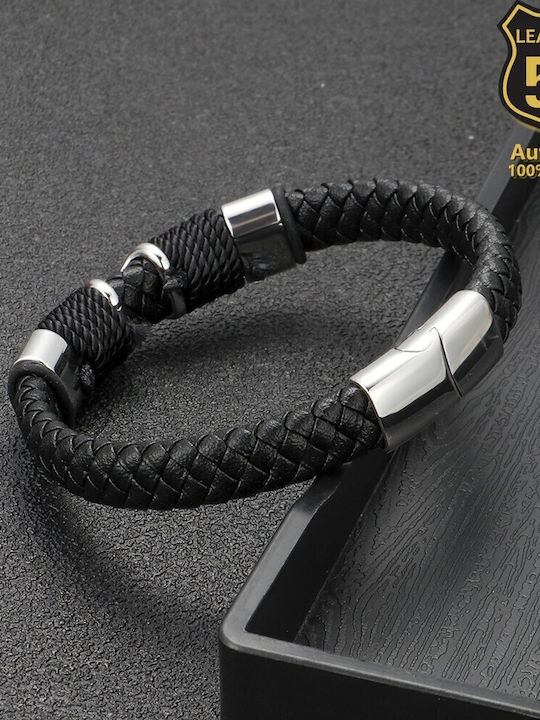 Leather 55 Ανδρικό Βραχιόλι από Δέρμα
