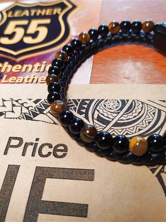 Leather 55 Men's Bracelet made of Leather