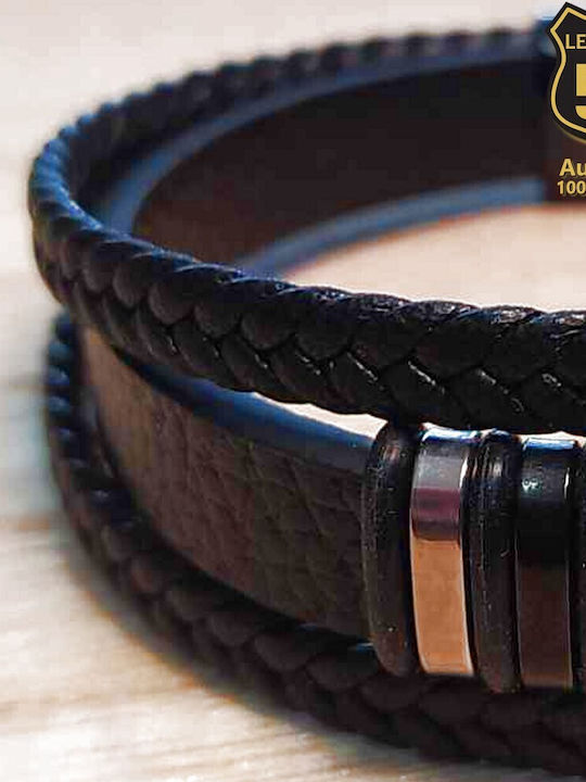 Leather 55 Men's Bracelet made of Leather