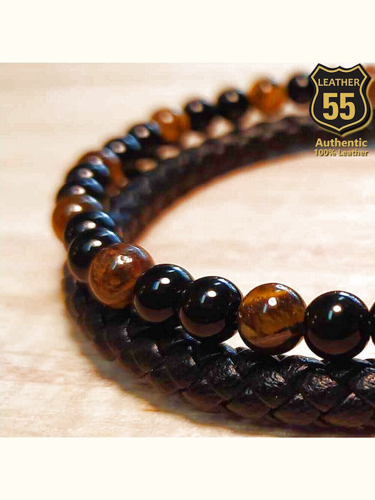 Leather 55 Men's Bracelet made of Leather