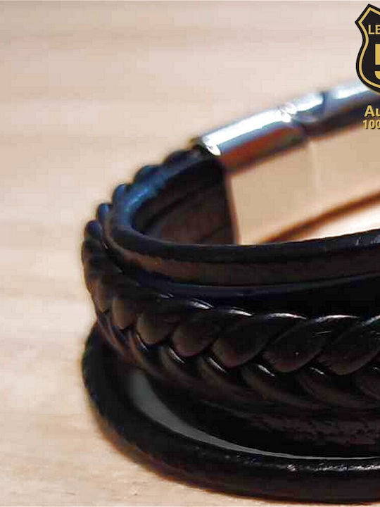 Leather 55 Ανδρικό Βραχιόλι από Δέρμα