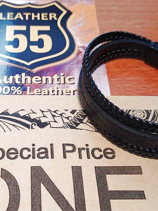 Leather 55 Men's Bracelet made of Leather