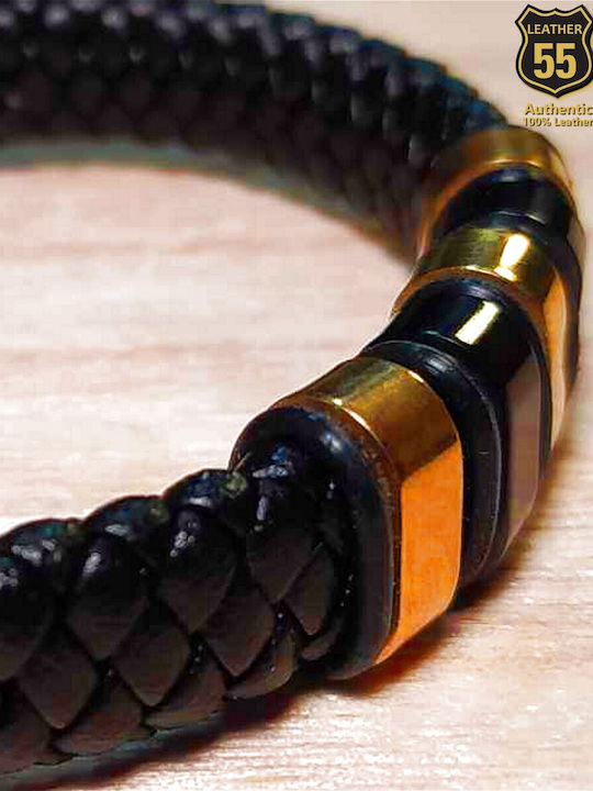 Leather 55 Ανδρικό Βραχιόλι από Δέρμα