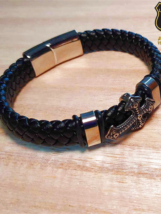 Leather 55 Ανδρικό Βραχιόλι από Δέρμα