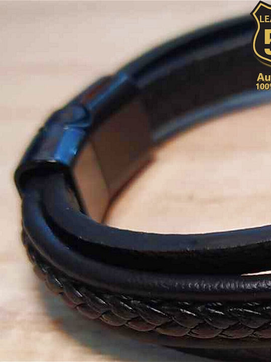 Leather 55 Ανδρικό Βραχιόλι από Δέρμα