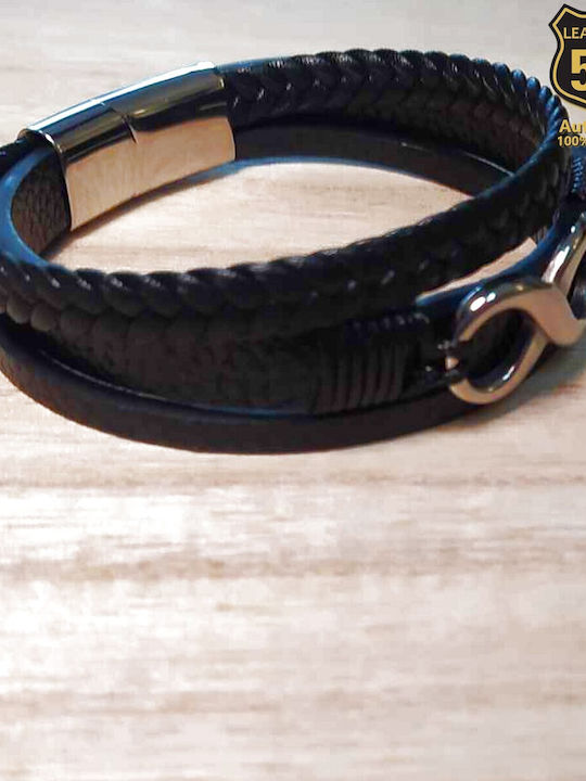 Leather 55 Ανδρικό Βραχιόλι από Δέρμα