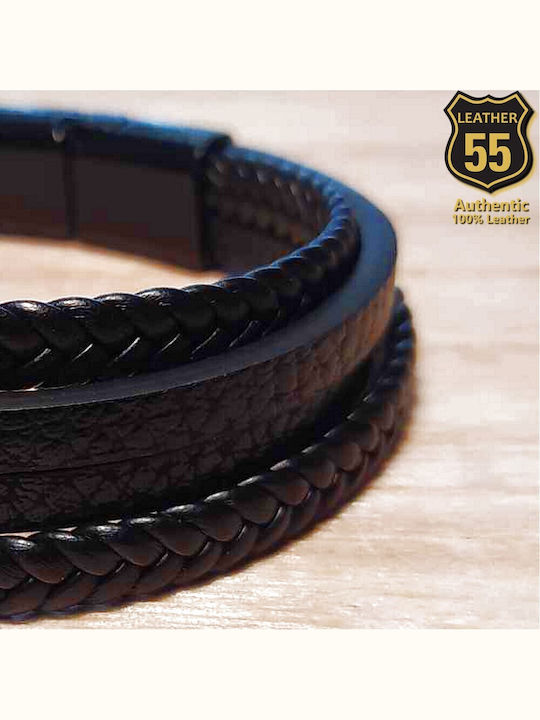 Leather 55 Men's Bracelet made of Leather