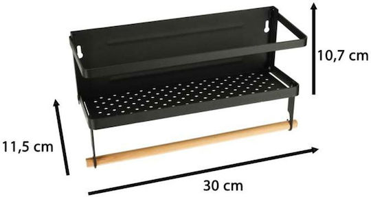 ikonka Wall Mounted Blue Metallic Paper Towel Holder 30x30x11.5cm KX4345