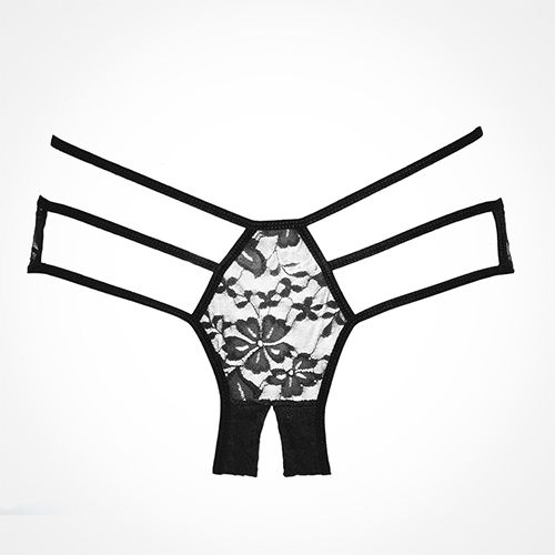 Allure Lingerie Γυναικείο Sexy Slip Αυτοκινήτου Μαύρο