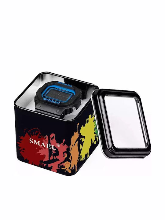 Smael Аналогов/Дигитален Мъжки часовник 22mm Хронограф Механизъм на батерия с сиво каучуково лента