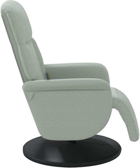 Relaxsessel Friseurwaschbecken Drehbar mit Fußhocker Samt Gray 71x91x105.5cm