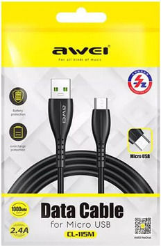 Regulär USB 2.0 auf Micro-USB-Kabel Schwarz 1m (887813) 1Stück