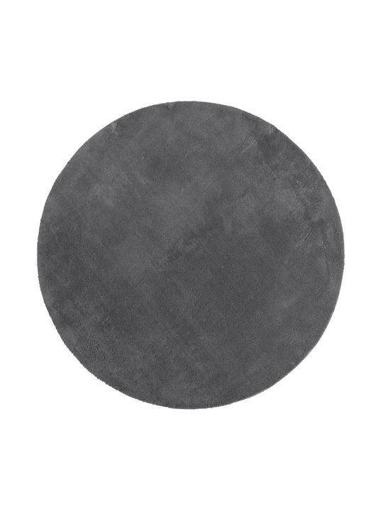 vidaXL Rug Round Charcoal