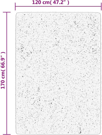 vidaXL Huarte Αντιολισθητικό Χαλί Ορθογώνιο Μαύρο 120x170cm