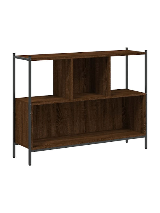 Bookcase Brown Oak 102x28x77.5cm