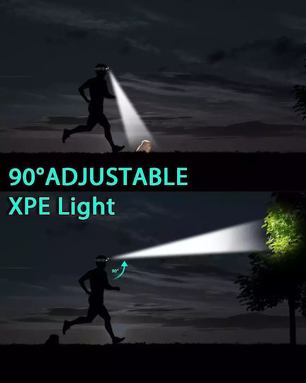 Ideahellas Rechargeable Headlamp LED IPX4 with Maximum Brightness 1600lm Bright 40 2pcs Black