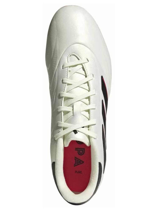 adidas Copa Pure.2 League Pantofi de Fotbal cu crampoane Ivory / Core Black / Solar Red