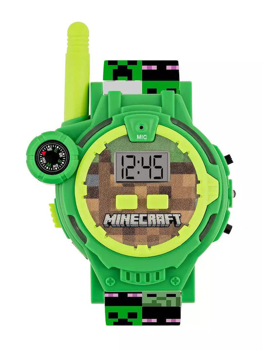 Disney Ceas digital pentru copii Minecraft cu curea din cauciuc/plastic Verde
