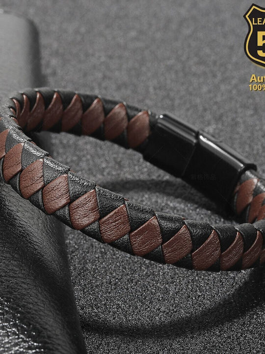 Leather 55 Ανδρικό Βραχιόλι Δερμάτινο