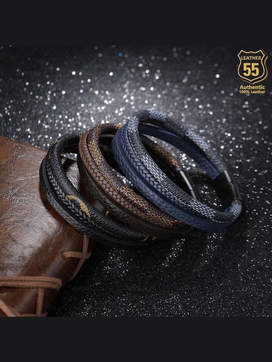 Leather 55 Men's Leather Bracelet