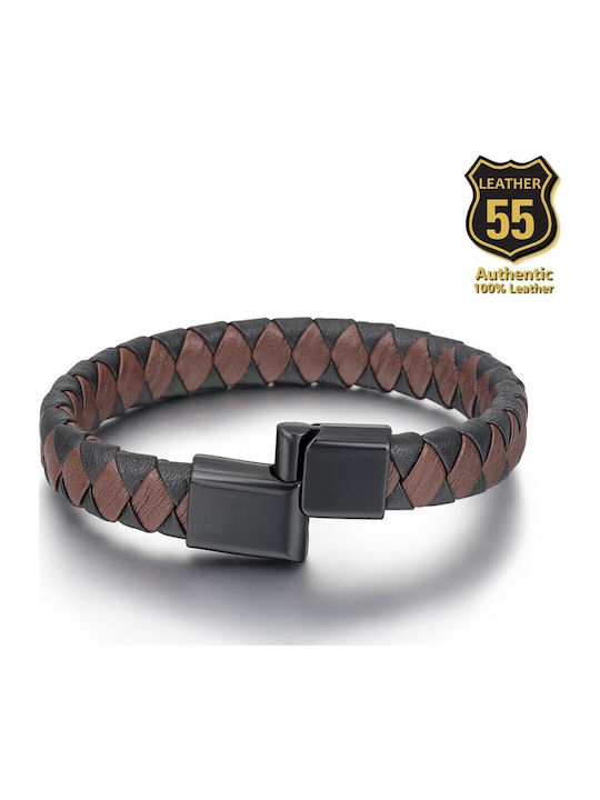 Leather 55 Men's Bracelet made of Leather