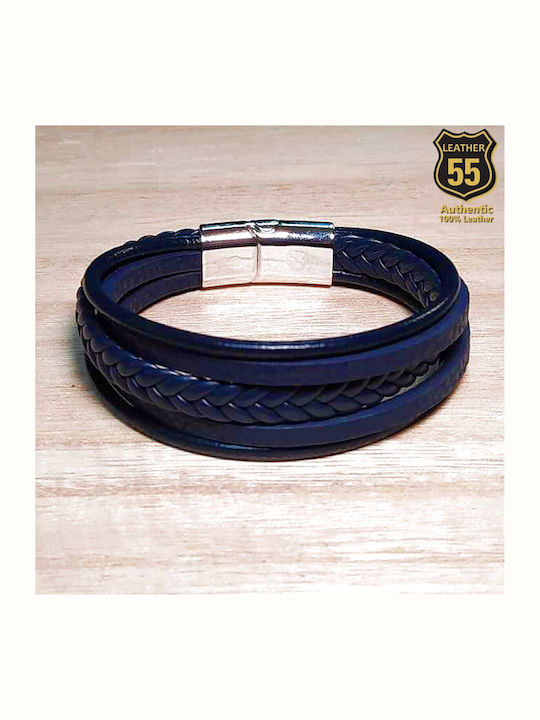 Leather 55 Men's Bracelet made of Leather