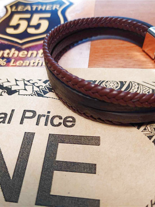 Leather 55 Men's Bracelet made of Leather