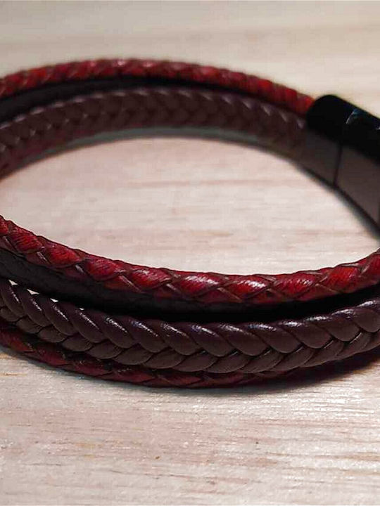 Leather 55 Ανδρικό Βραχιόλι από Δέρμα