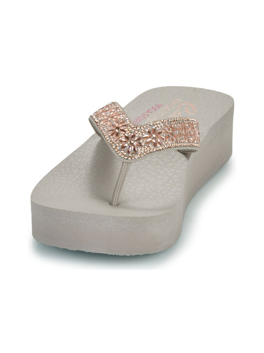 Vinyasa Frauen Flip Flops in Beige Farbe
