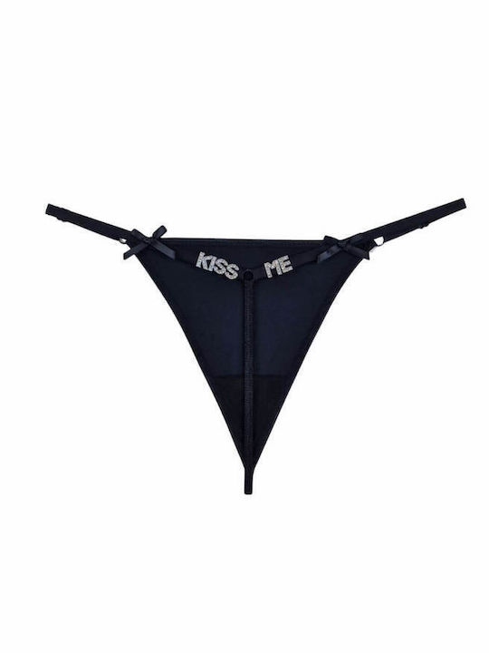 W0034 Γυναικείο String Μαύρο