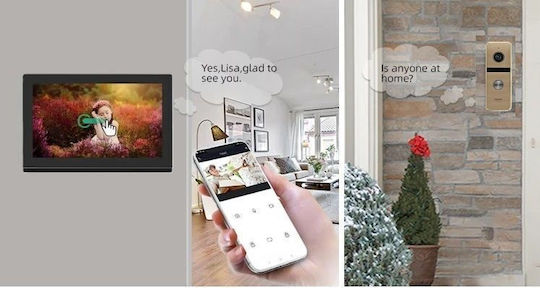 Joytimer Wireless Video Intercom Set Wi-Fi Black