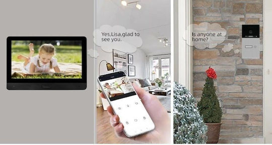 Joytimer Wireless Video Intercom Set Wi-Fi Black