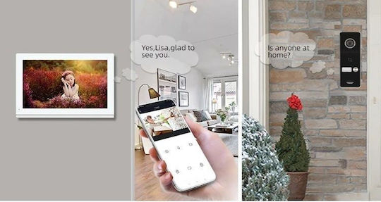 Joytimer Wireless Video Intercom Set Wi-Fi White