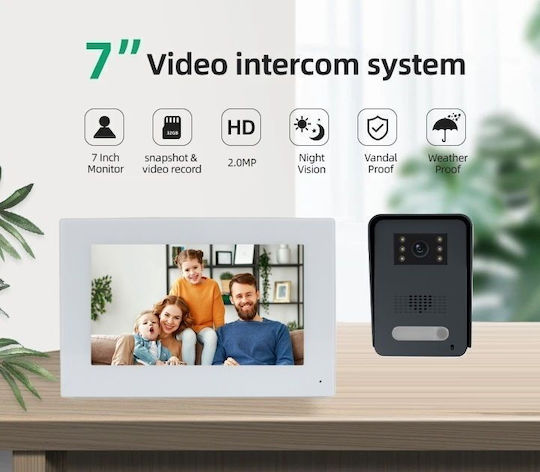 Joytimer Wireless Video Intercom Set Wi-Fi Black