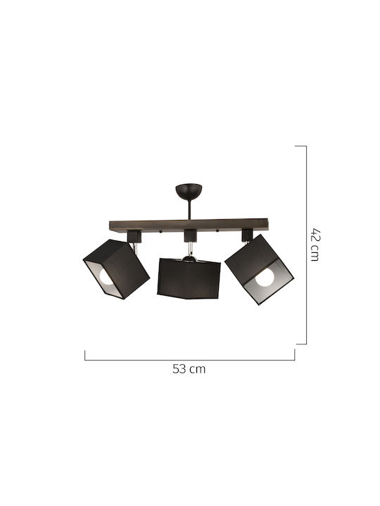 ArteLibre Pictor Pendant Light Black with Socket E27 53x42cm