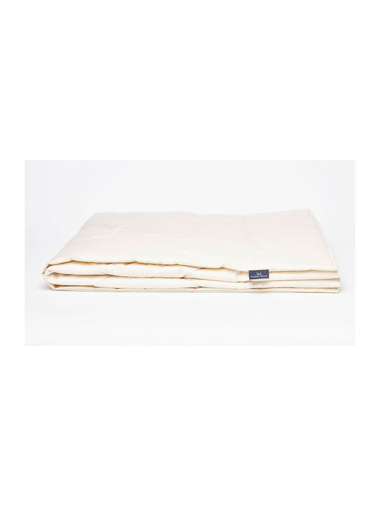 Valeria Home Pătură Supraînălțată cu Umplere din Amestec de In și Mătase 220x240 cm Primăvară-Toamnă Flaxilk 300 GSM