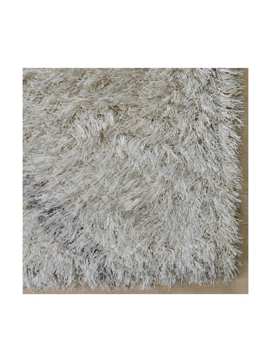 Saray Home Pleusure Rug Rectangular Shaggy Furry Ivory Coast