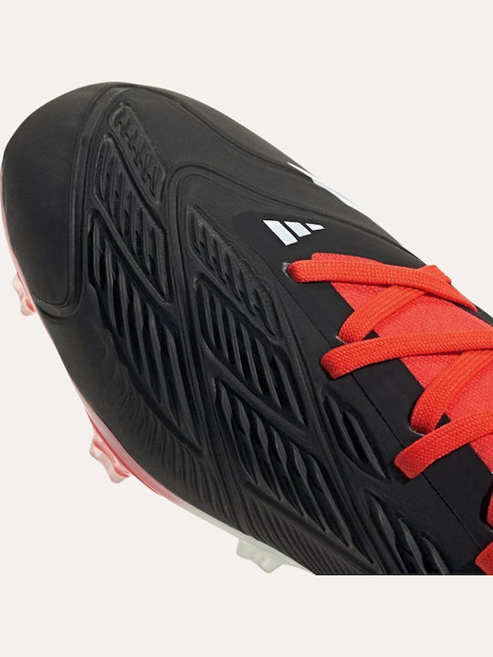 adidas Predator Pro Football Shoes with Cleats Core Black / Cloud White / Solar Red
